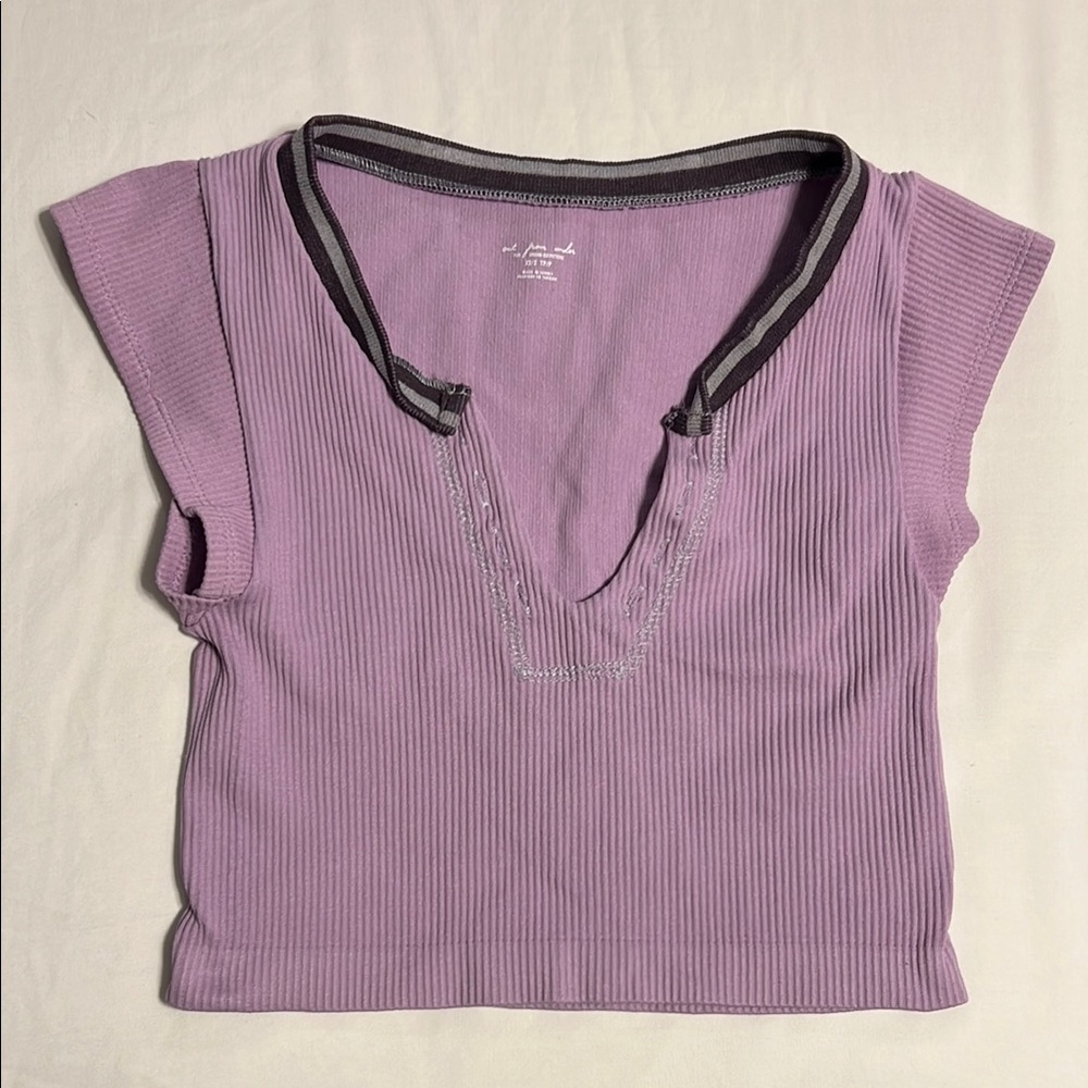 Lavender Ribbed Urban Outfitters Crop Top